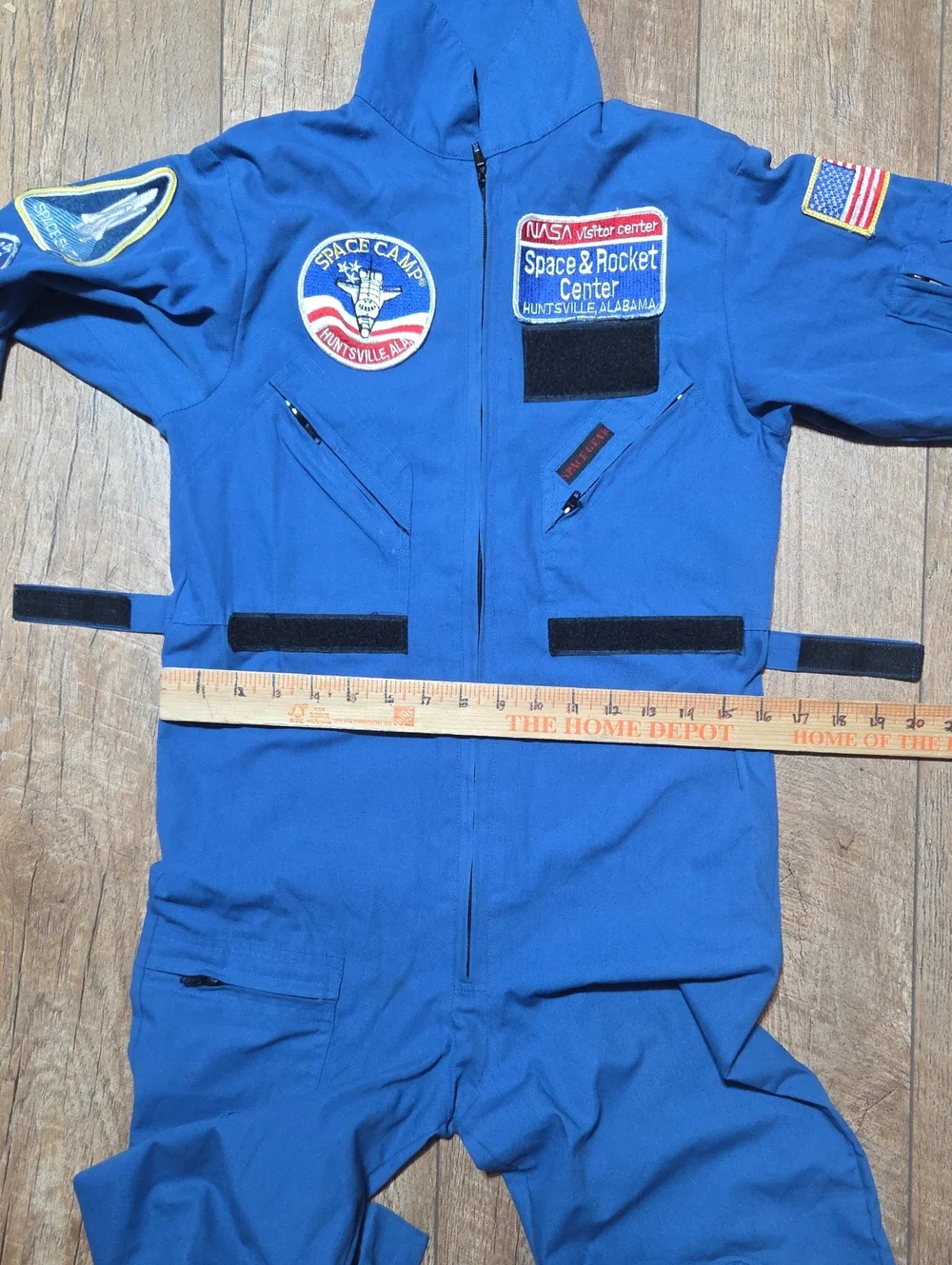 Authentic US NASA Space Camp Blue Flight Jumpsuit 5 Patches